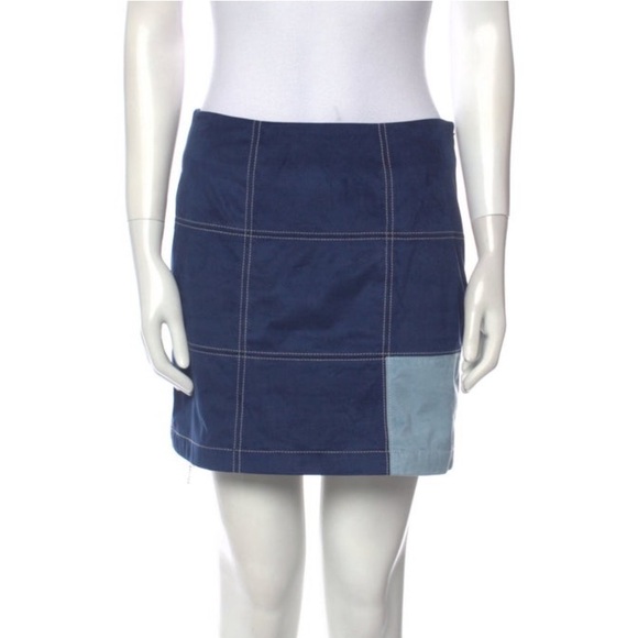 STAUD Dresses & Skirts - STAUD Patchwork Mini Skirt